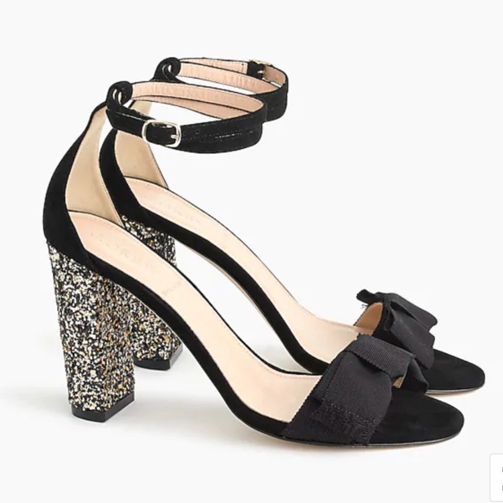 J.Crew Glitter Heel Sandals
